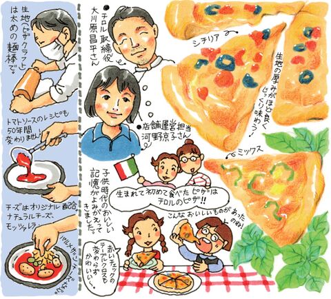 仙台いやすこ歩き １４１ チロルのピザ 半世紀余 元気出る食感 河北新報オンラインニュース Online News
