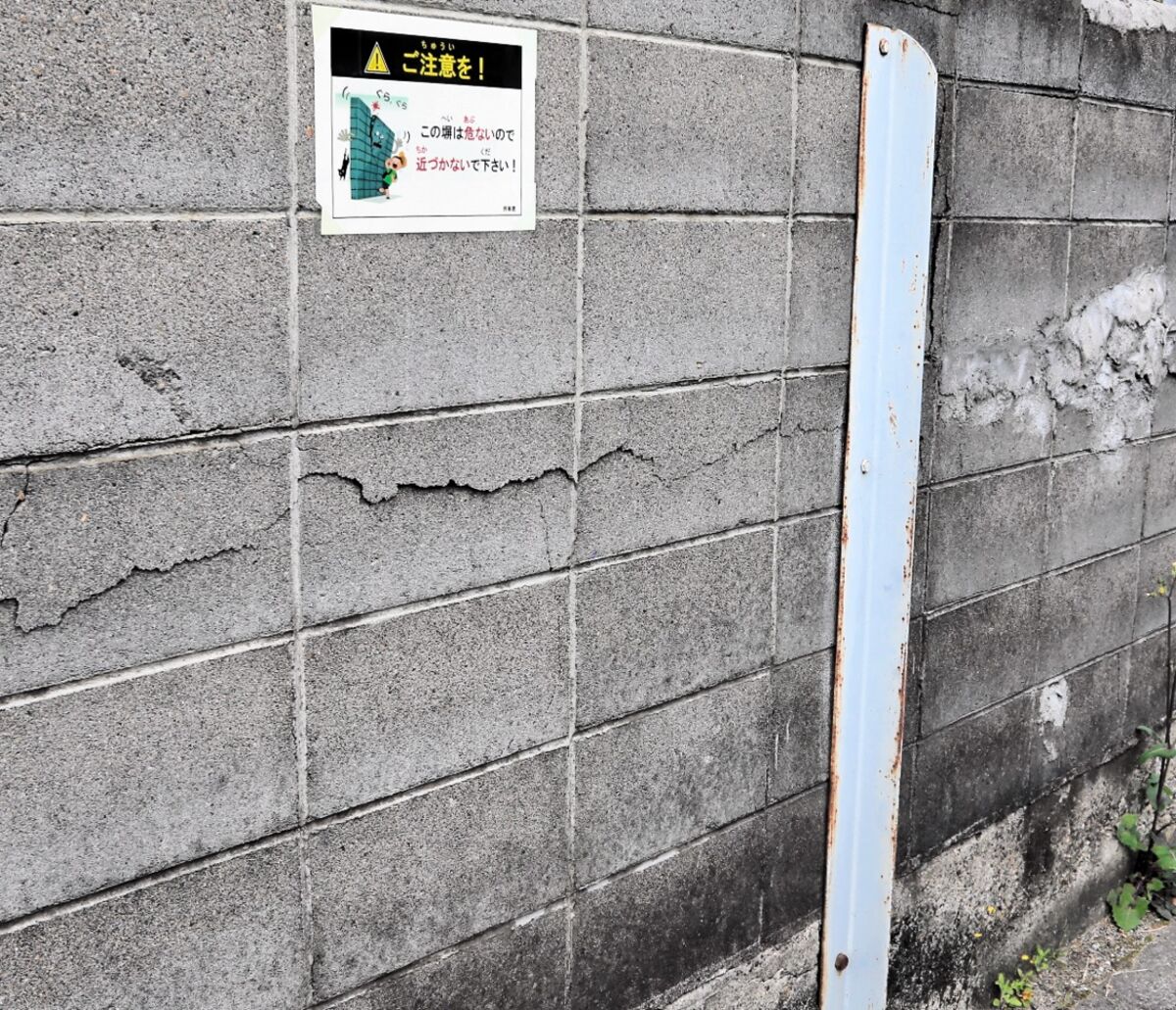 通学路の危険ブロック塀、７５％が放置 宮城県調査 | 河北新報オンライン
