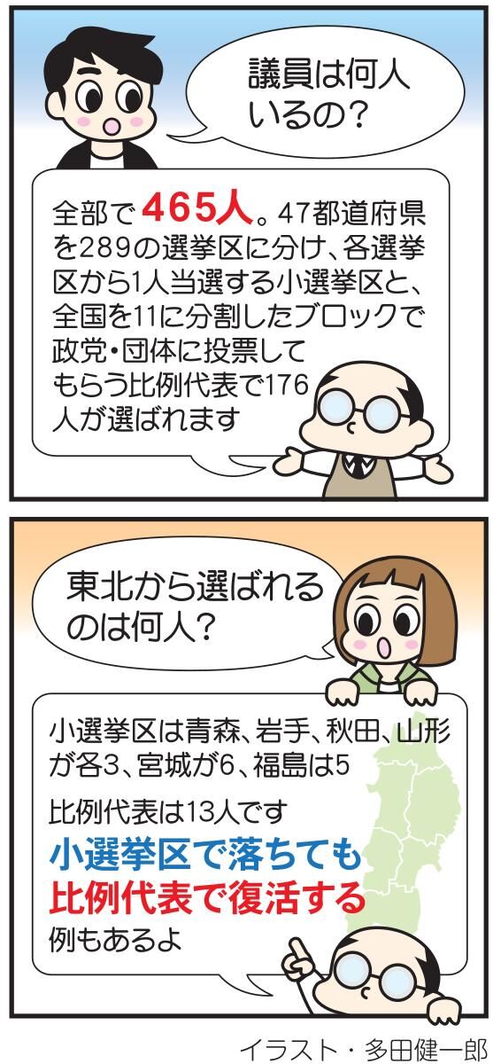 選挙区と比例代表って 重複して立候補も可能 いちから分かる衆院選 河北新報オンラインニュース Online News