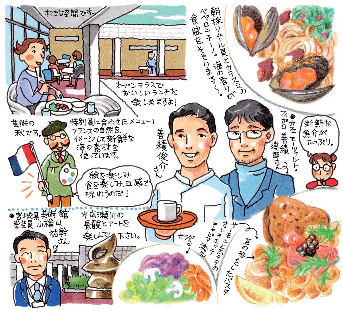 仙台いやすこ歩き １５１ 美術館のカフェ 特別展を食で引き立て 河北新報オンラインニュース Online News