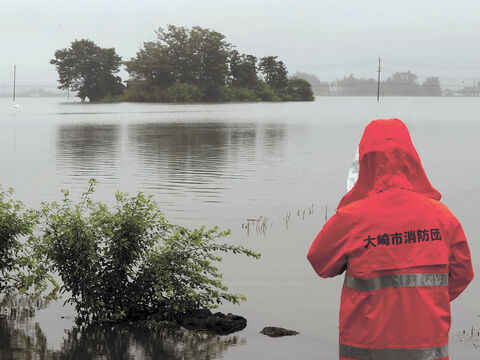 世界農業遺産 大崎耕土 が一面濁流 宮城 大雨 名蓋川決壊に住民ぼうぜん 河北新報オンラインニュース Online News