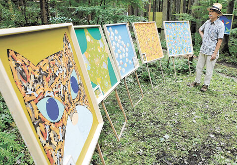 東松島のキャンプ場がギャラリーに イラスト30点飾る 14日まで 河北新報オンラインニュース Online News