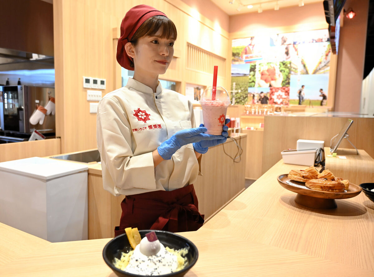 新鮮イチゴスイーツ味わって!!　カフェ「燦燦園」が9月27日オープン　仙台・若林のハーベストビレッジ