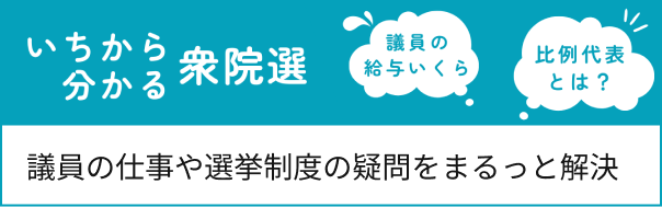 いちから分かる衆院選 議員の仕事や選挙制度の疑問をまるっと解決